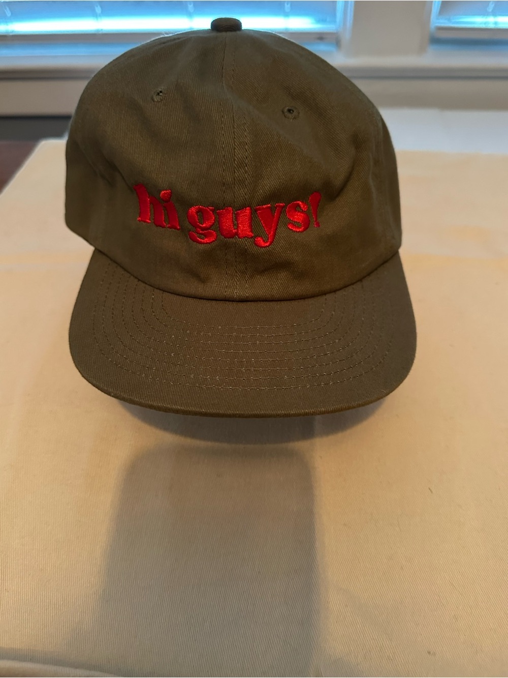 Parker Thatch 'hi guys!' Embroidered Baseball Cap